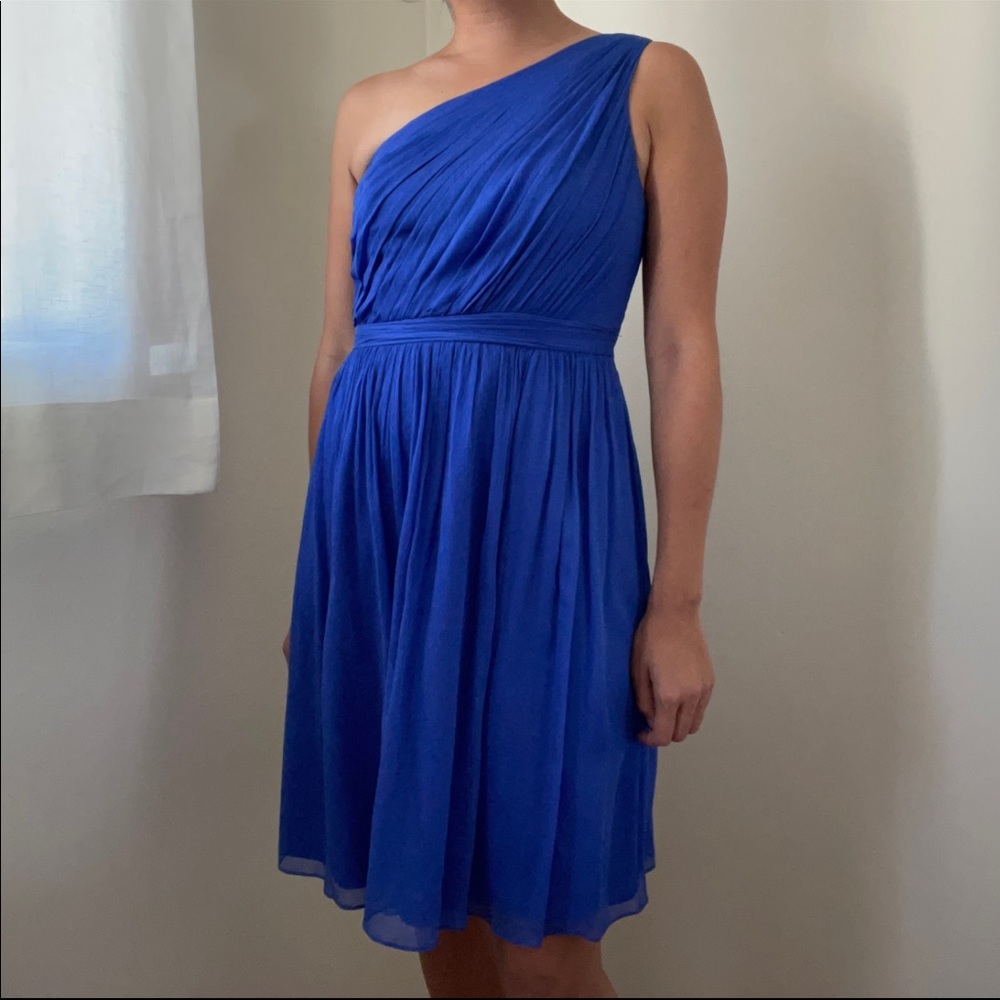 J Crew One Shoulder Cocktail Dress